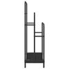 vidaXL Cloth Rack Black Oak 23.62 x 11.81 x 39.57 in Engineered wood