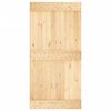 vidaXL Sliding Door with Hardware Set 39.4x82.7" Solid Wood Pine