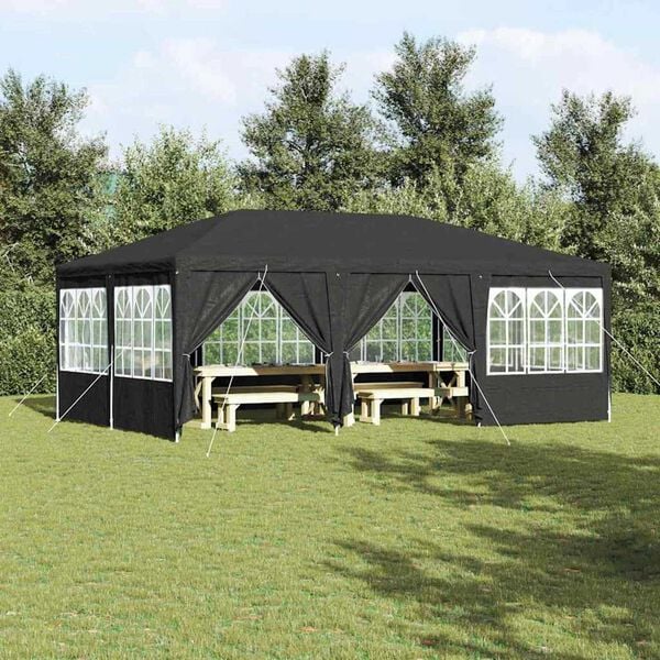 vidaXL Party Tent Anthracite 236.22 x 157.48 x 104.72 in Polyethylene