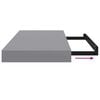 vidaXL Wall Shelf Grey Honeycomb MDF, Metal 19.7 x 9.1 x 1.5 in