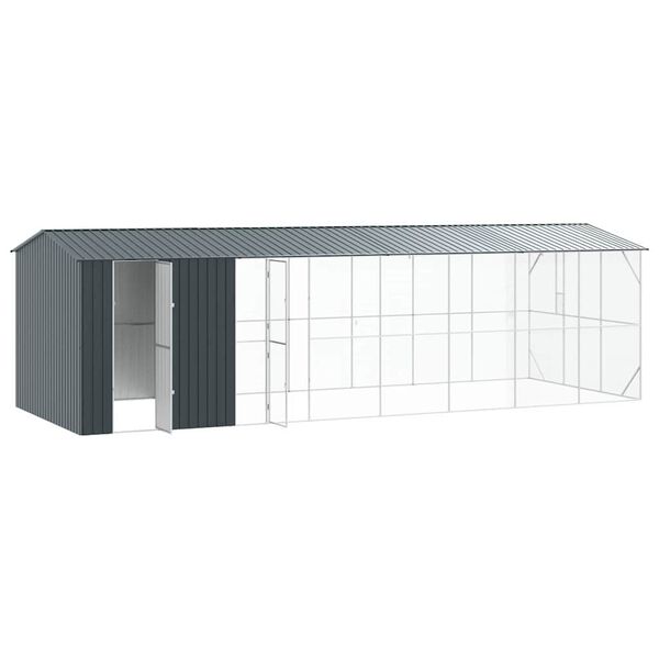 vidaXL Bird Cage with Storage Anthracite 338.58 x 122.05 x 97.24 in