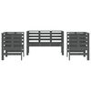 vidaXL Garden Lounge Set Gray Solid Pine Wood Medium Modular