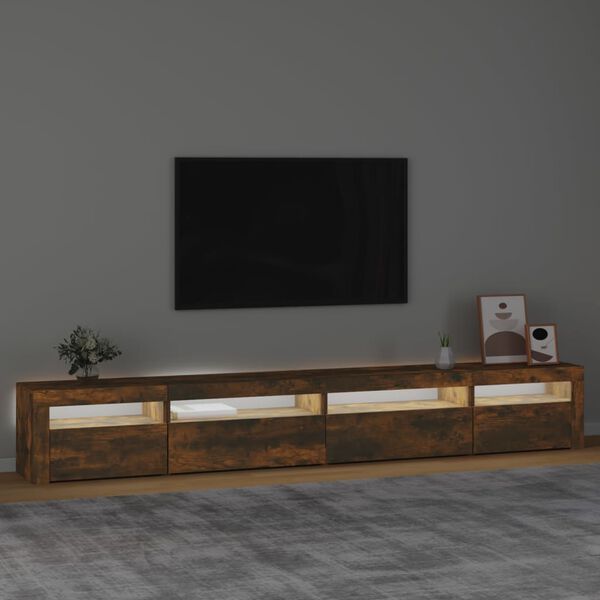 vidaXL TV Cabinet Smoked oak Engineered wood Large TV Cabinet