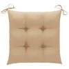vidaXL Patio Chair Set of 4 Beige