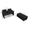 vidaXL Garden Lounge Set Black