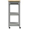 vidaXL Kitchen Trolley MONZA 23.6"x15.7"x34.8" Solid Wood Pine