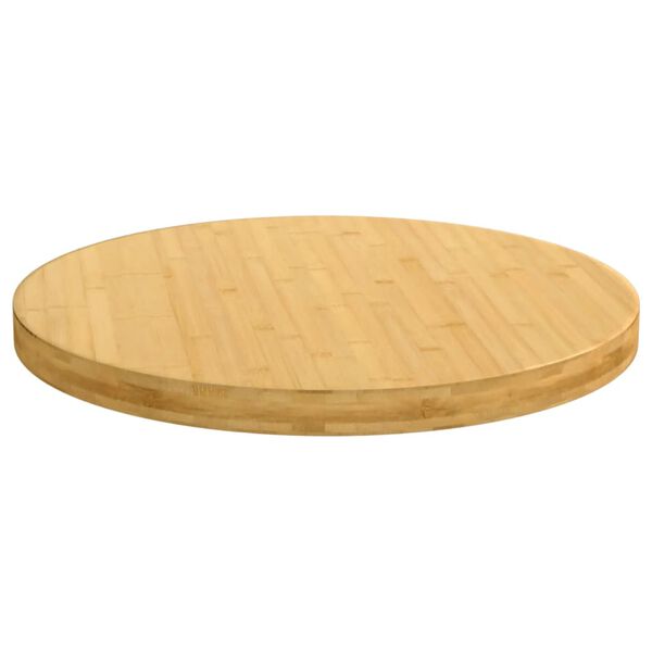 vidaXL Table Top Natural Bamboo Bamboo Diameter 23.6 in Durable