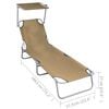 vidaXL Sunlounger Taupe