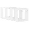 vidaXL Cube Shelf Set of 4 High gloss white Engineered wood