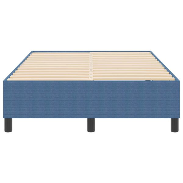 vidaXL Platform Bed Frame Blue 47.24 x 78.74 in Fabric