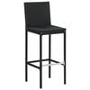 vidaXL Bar Stool Set of 4 Black