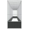 vidaXL Aviary with Extension Silver 492.3"x42.1"x83.5" Steel
