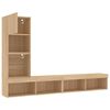 vidaXL 4 Piece TV Wall Units with LED Sonoma Oak Engineered Wood