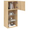 vidaXL TV Cabinet Set of 2 Sonoma Oak Engineered wood and glass