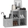 vidaXL Hall Shoe Cabinet Concrete Grey Engineered Wood Medium Cabinet