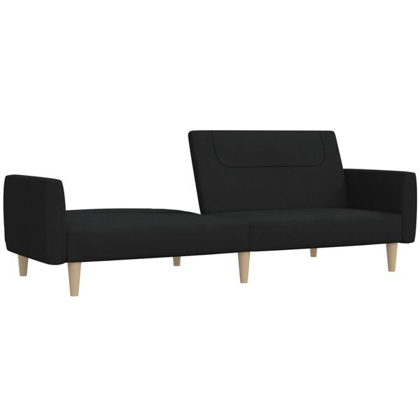 vidaXL Sofa Bed Black Fabric (100% polyester), wood, foam Medium