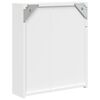 vidaXL Bathroom Mirror Cabinet White Engineered wood 17.7 x 5.1 x 20.5 in