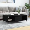 vidaXL Coffee Table Black Engineered wood, iron Coffee Table Rectangular
