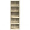 vidaXL Bookcase Sonoma Oak Engineered Wood 23.6 x 11.8 x 74.4 in