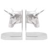 vidaXL Bookends 2 pcs Silver 8.46 x 6.10 x 7.87 in Aluminium