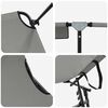 vidaXL Folding Sun Lounger Folding Gray 56 x 190 x 81cm fabric