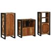 vidaXL Bathroom Furniture Set with Shelf 3 pcs Brown Solid Mango Wood