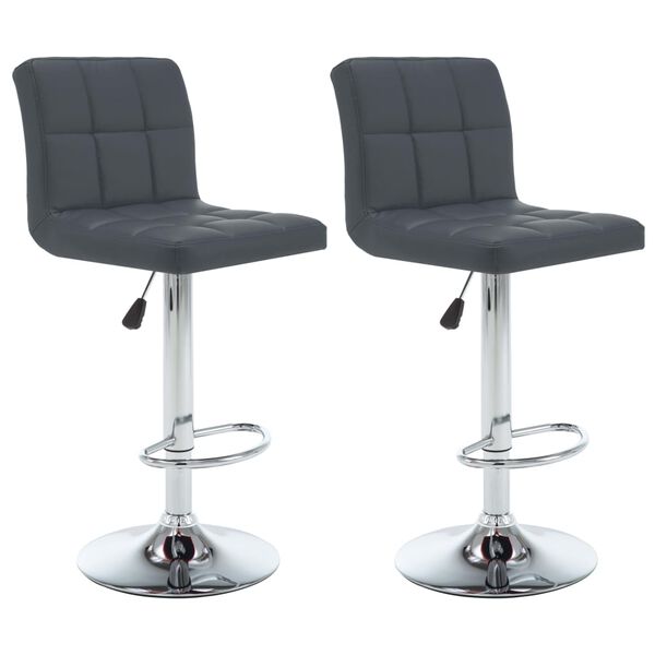 vidaXL Bar Stool Set of 2 Grey