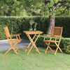 vidaXL 3 Piece Folding Patio Dining Set Solid Acacia Wood (313595+313601)