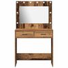 vidaXL Dressing Table Old Wood 78.5 x 41 x 135 cm Engineered wood
