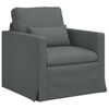 vidaXL Sofa 2 pcs Dark Grey