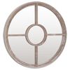 vidaXL Round Garden Mirror Sand Iron Large Decorative Inlays