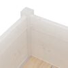 vidaXL Garden Planter White Solid pinewood 27.6 x 12.2 x 27.6 in Durable