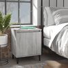 vidaXL Bed Cabinet Set of 2 Grey Sonoma Engineered wood, Metal Medium