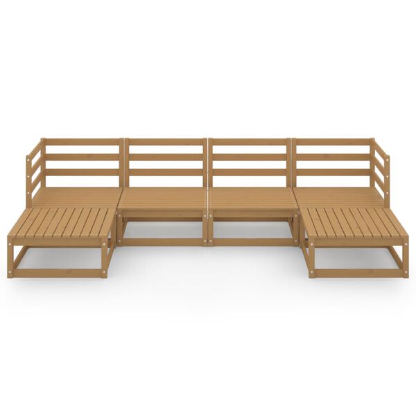 vidaXL Garden Lounge Set Honey brown Solid pine wood Medium Modular