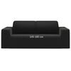 vidaXL Couch Slipcover Black 100% Polyester jersey 2-Seater