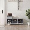 vidaXL Shoe Cabinet Concrete grey Engineered wood Medium Shoe Cabinet