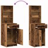 vidaXL Dressing Table with Mirror Lights 2 pcs Brown Engineered Wood