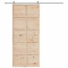 vidaXL Barn Door 35.4"x81.9" Solid Wood Pine
