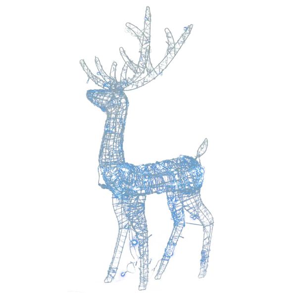 vidaXL Reindeer Christmas Decoration Set of 2 Cool White Acrylic Large