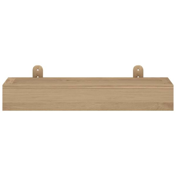 vidaXL Wall Shelf Natural Teak Solid teak wood Medium Wall mounting