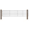 vidaXL 5 Bar Field Gate Steel (59.1"-157.5")x35.4" Silver