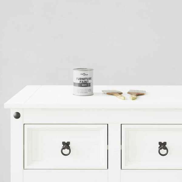 vidaXL Furniture Paint White 3.94 x 3.94 x 4.80 in Wall Print