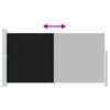 vidaXL Side Awning Black Steel 63 x 118.1 in Retractable Patio Awning