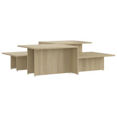 vidaXL Coffee Tables 2 pcs Sonoma Oak 43.9"x19.7"x13" Engineered Wood