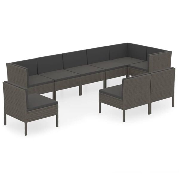 vidaXL Garden Lounge Set Grey, Anthracite