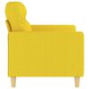 vidaXL 2-seater Sofa Light Yellow Fabric (100% polyester), metal, textilene