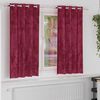 vidaXL Curtain with Curtains 2 pcs Wine Red 175 x 140 cm Velvet