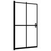 vidaXL Folding Shower Enclosure ESG 39.4"x55.1" Black