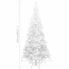 vidaXL Artificial Pre-lit Christmas Tree with Ball Set L 94.5" White
