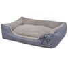 vidaXL Dog Bed with Padded Cushion Size M Grey